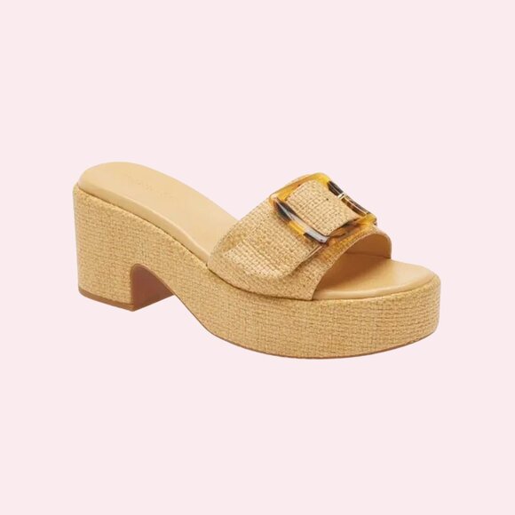 NWOT Nordstrom Courtney Platform Slide Sandal - Picture 1 of 9